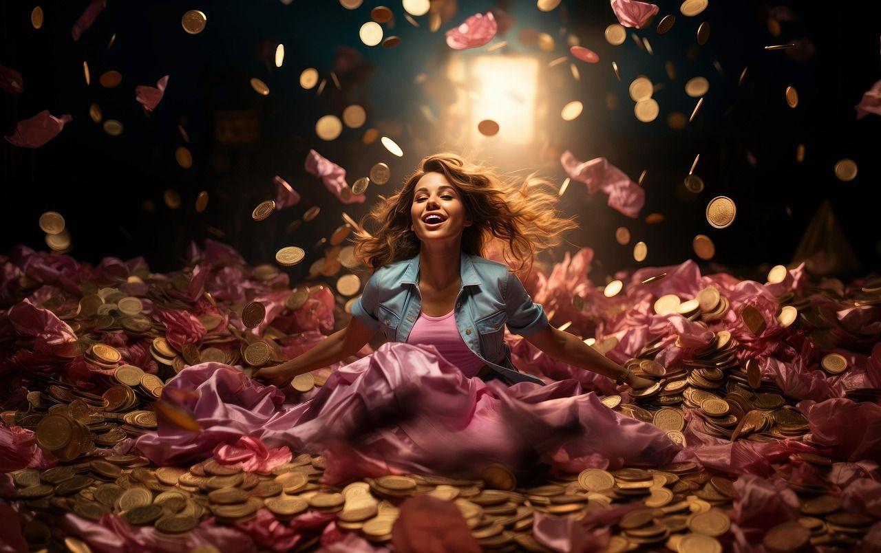 woman, crypto, bitcoin, digital, currency, coin, blockchain, happy, success, business