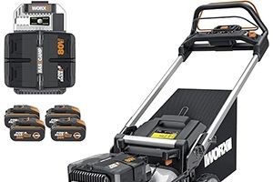 WORX (WG761E) Nitro Profi Akku Rasenmäher 80V (inkl. 4 x 4 Ah 20V Akku) für 599,99€