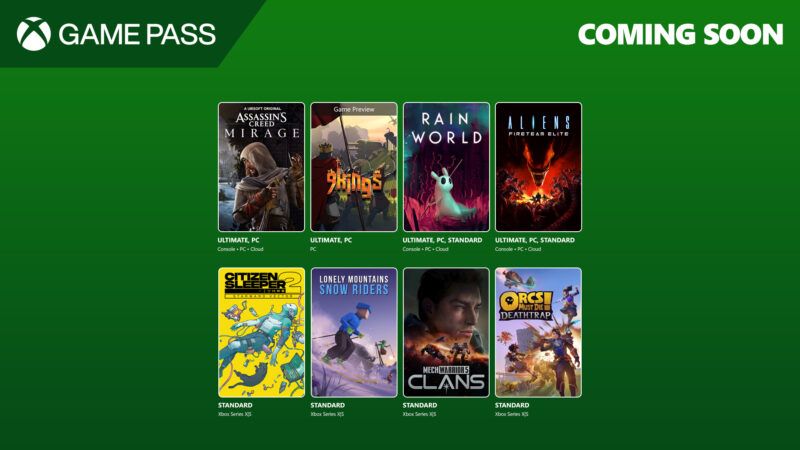 Xbox Game Pass: Highlights im August