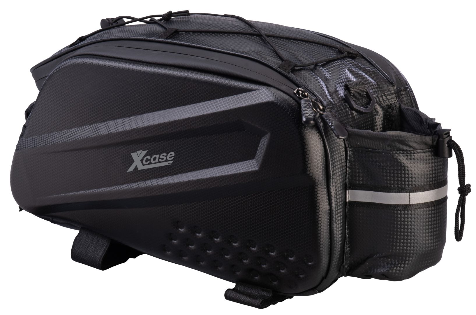 Xcase 2in1-Fahrrad-Gepäckträgertasche, 10 Liter, Trageriemen, wasserfest, PU