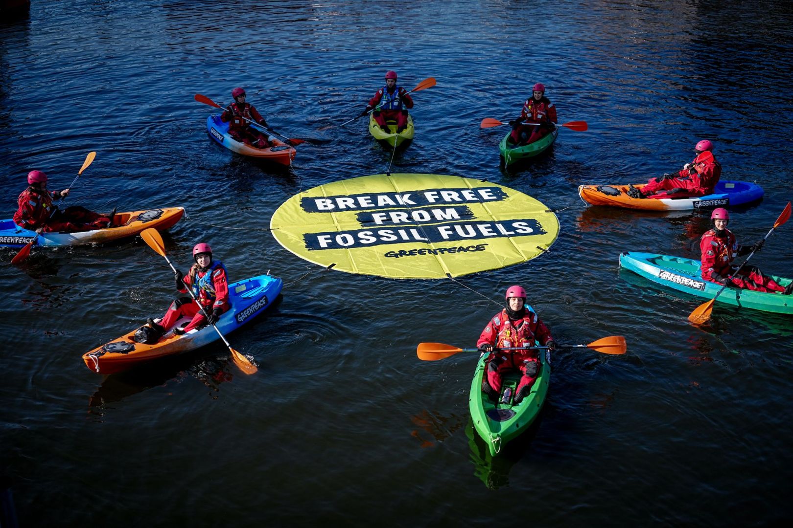 17. Petersberger Klimadialog - Protest von Greenpeace