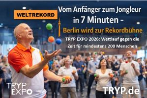 3 Bälle für den Weltrekord: Originelles Jonglier-Event am 16. Mai 2026 auf der TRYP-EXPO in Berlin