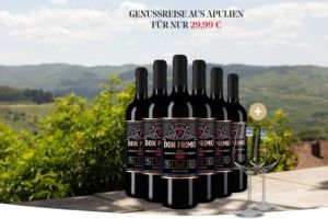 6 Flaschen Sangiovese (Rotwein) + 2 Gläser für NUR 29,99€