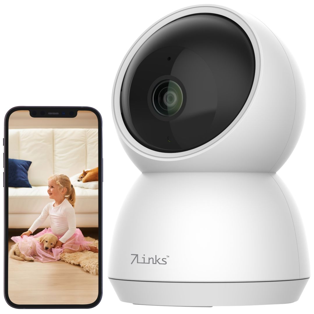 7links WLAN-Überwachungskamera IPC-570.uhd mit nativem 4K UHD, IR-LEDs, Pan/Tilt, App
