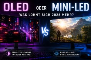 OLED gegen Mini-LED: Beim Gaming-Monitor wird die Wahl 2026 schwieriger