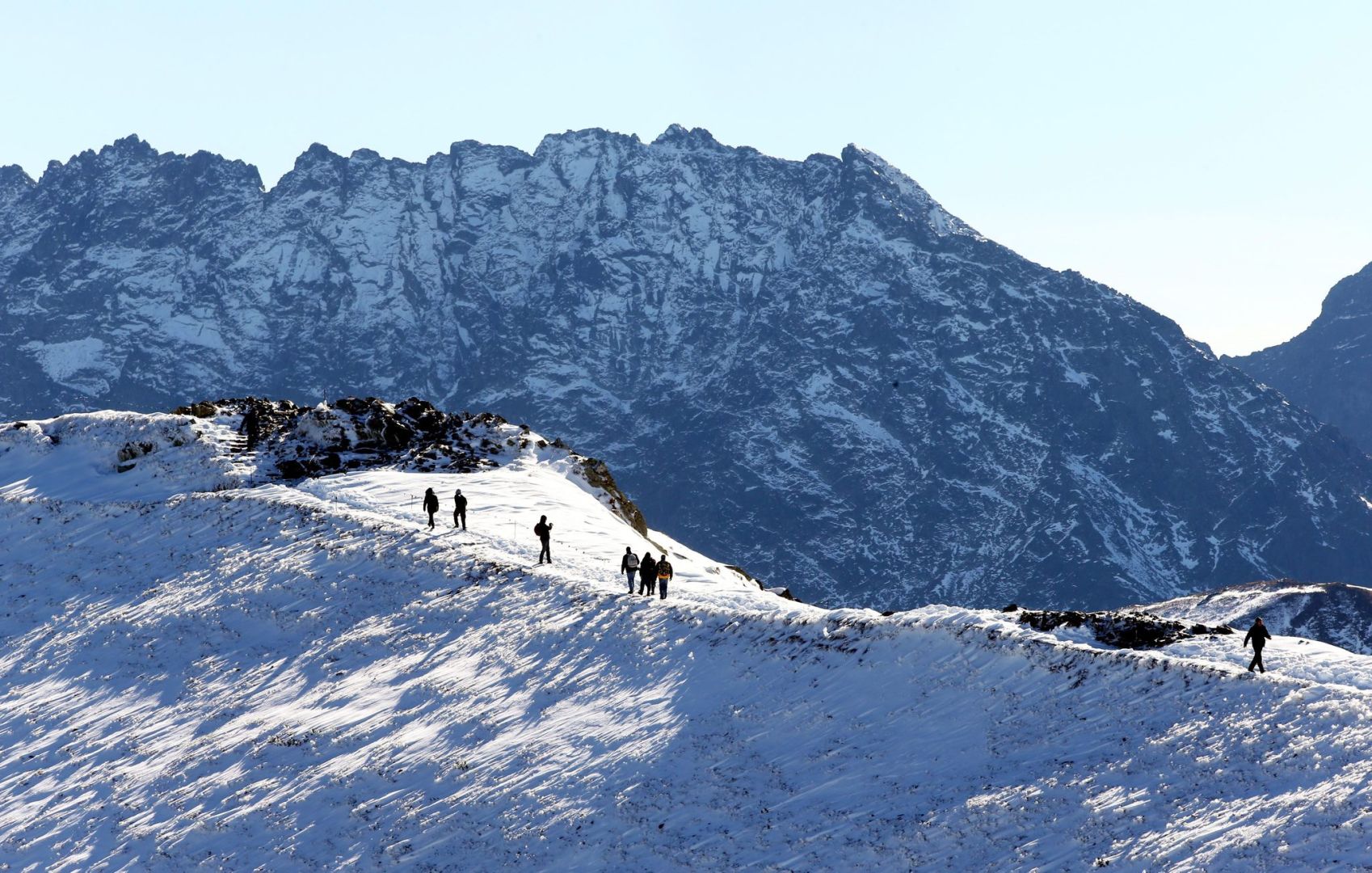 A wintery scene in Polish Tatra mountains