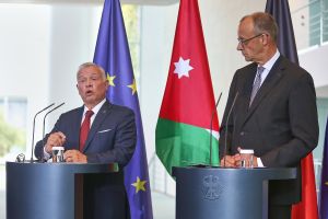 Abdullah II. bin al-Hussein und Friedrich Merz am 29.07.2025