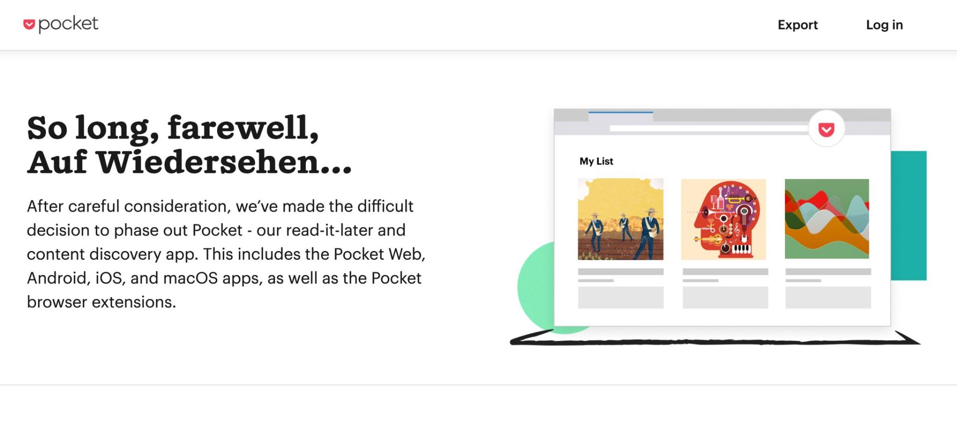 Abschied von Mozilla Pocket