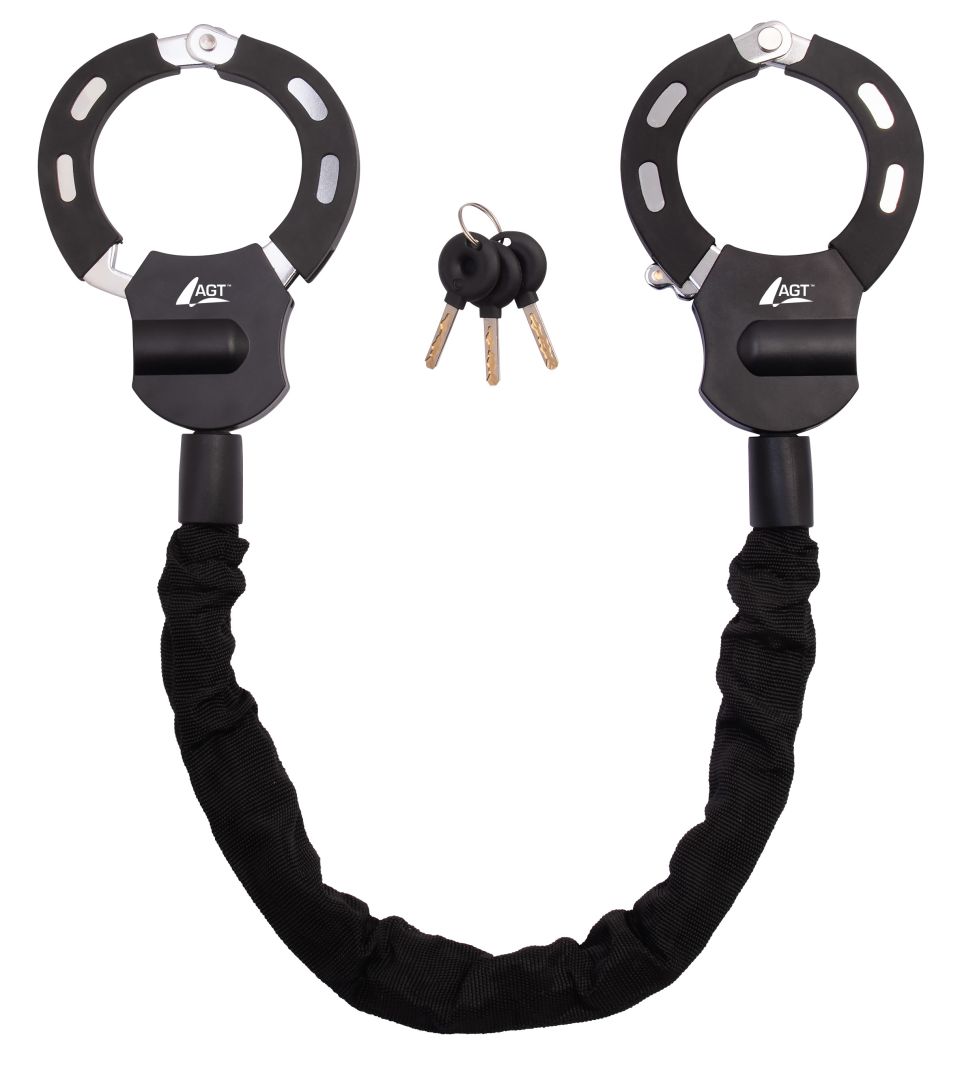 AGT E-Scooter-Handschellenschloss mit 3 Schlüsseln und 92 cm Gesamtlänge