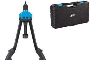 AGT Nietmutternzange mit 80 Nietmuttern, Dornen M3 - M12, Koffer, 40 cm