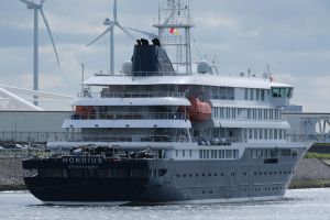 Ankunft des Kreuzfahrtschiffs «Hondius» im Hafen von Rotterdam