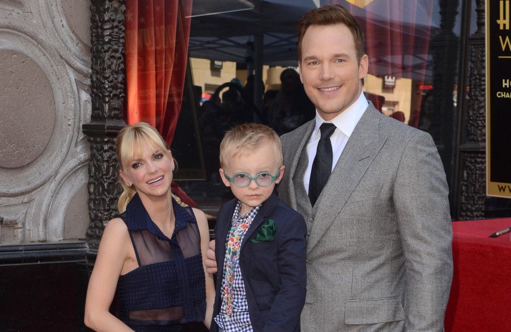 Anna Faris, Chris Pratt und Jack Pratt