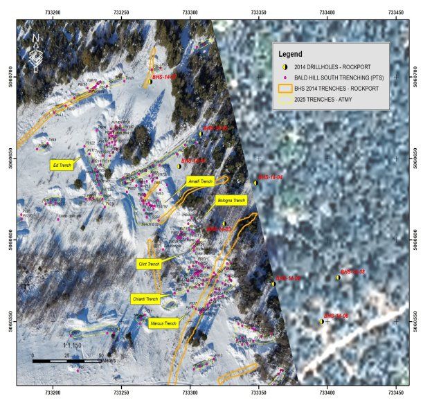 Antimony Resources Corp. (CSE: ATMY) (OTCQB: ATMYF) (FWB: K8J0) meldet Analyseergebnisse von bis zu 44,2 % Antimon von Schürfgrabungen in der South Zone bei Bald Hill