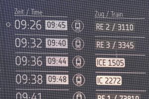 Anzeigetafel bei der Deutschen Bahn (Archiv)
