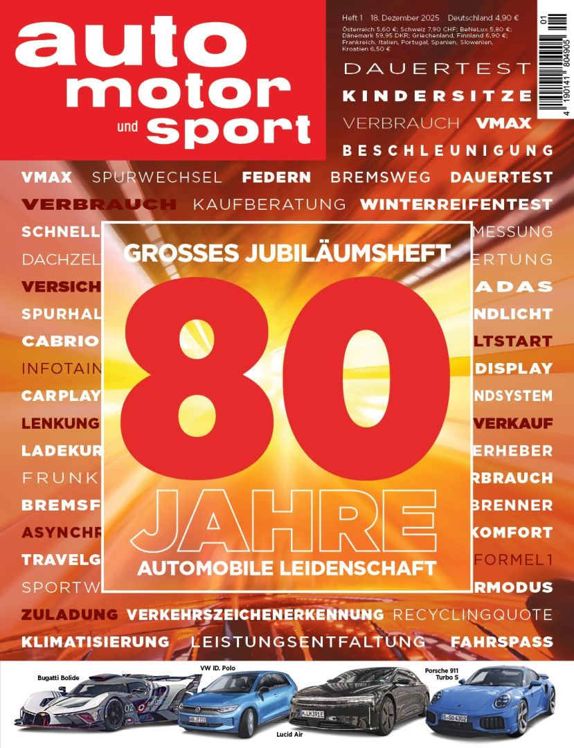 auto motor und sport feiert 80. Geburtstag und startet mit XXL-Ausgabe ins Jubiläumsjahr