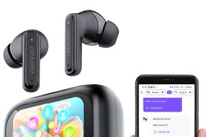 auvisio KI-Echtzeitzeitübersetzer & In-Ear-Kopfhörer, 135 Sprachen, ANC, 28 dB