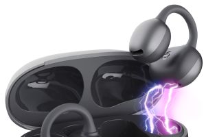 auvisio Open-Ear Clip-on-Stereo-Headset, Bluetooth 6.0, Freisprechen, Ladecase