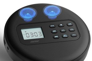 auvisio Tragbarer CD-Player mit Akku, Lautsprecher, Bluetooth, USB-Player, 5 Watt
