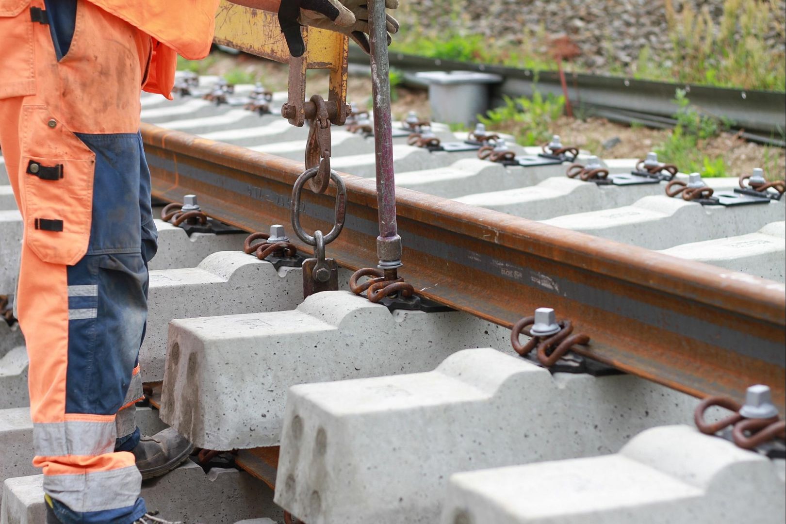 Bauarbeiten an einer Gleisanlage (Archiv)