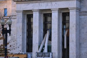 Baustelle am Sitz der Federal Reserve