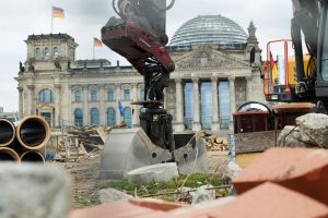 Baustelle vor dem Reichstagsgebäude