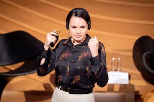 Belarussische Oppositionsführerin Tichanowskaja in Berlin