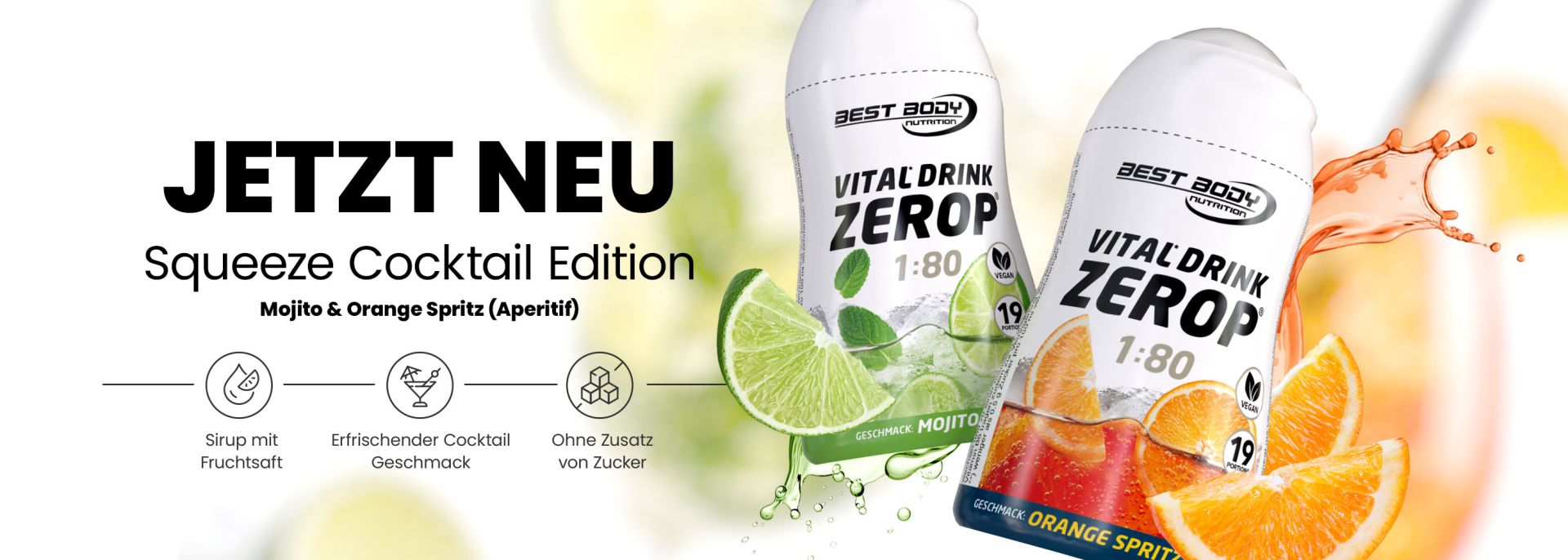 Best Body Nutrition erweitert Vital Drink ZEROP um zwei neue Sommersorten