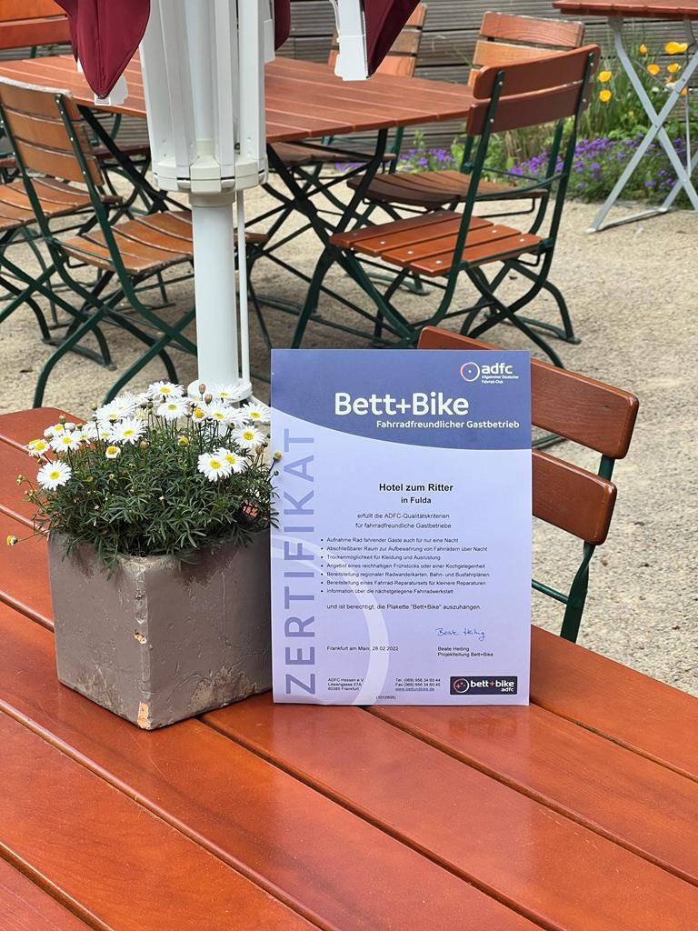 Bett+Bike: Hotel „Zum Ritter“ bleibt fahrradfreundlicher Gastbetrieb