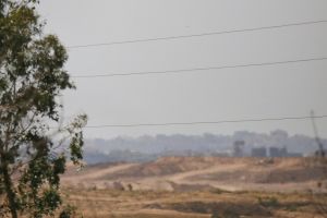 Blick von Israel in den Gazastreifen am 14.05.2025