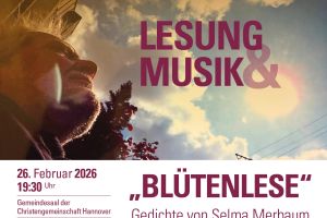 „Blütenlese“: Lesung und Musik mit Gedichten von Selma Merbaum