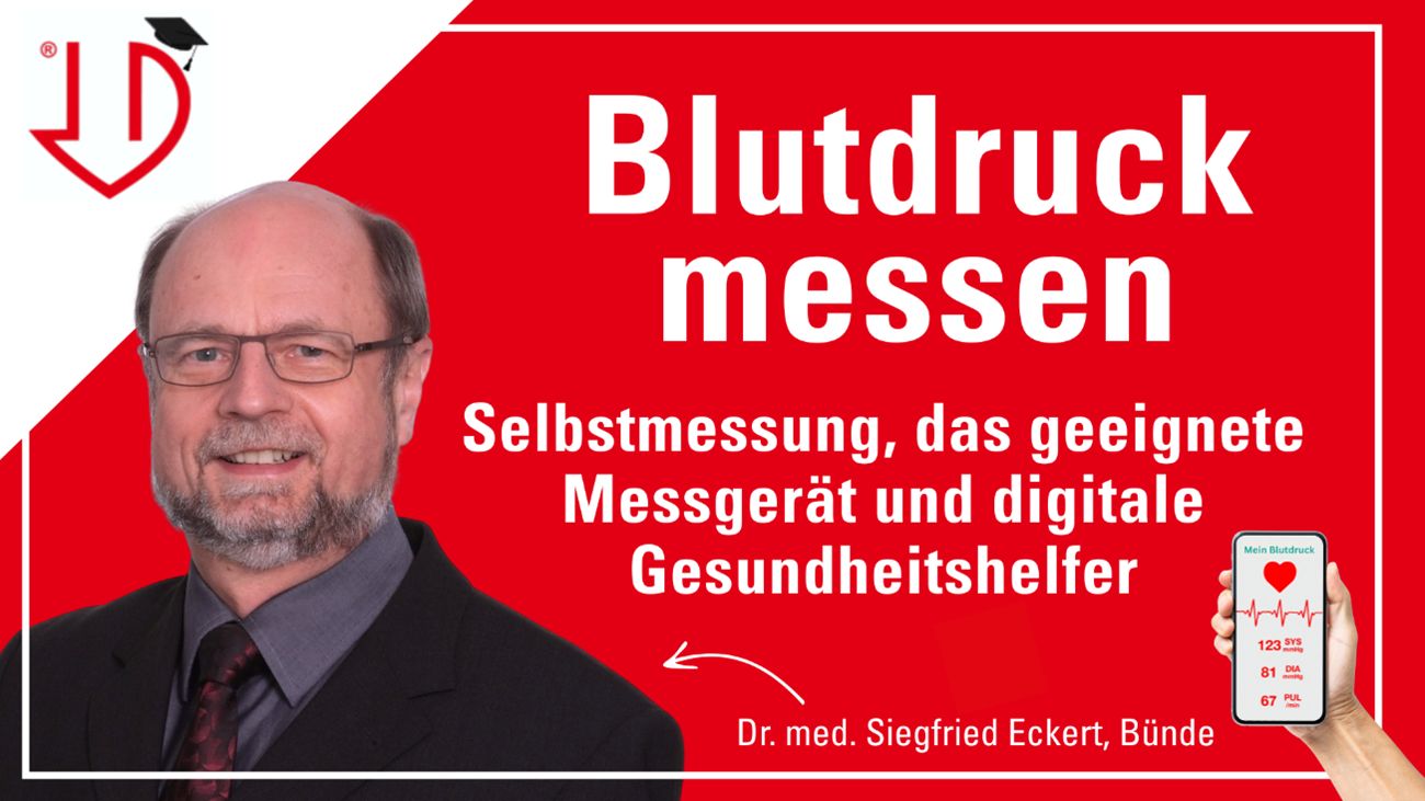 Bluthochdruck früh erkennen: Online-Vortrag zur richtigen Blutdruckmessung zu Hause und zu digitalen Messgeräten