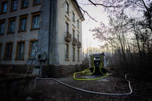 Brand auf Bogensee-Areal in Wandlitz