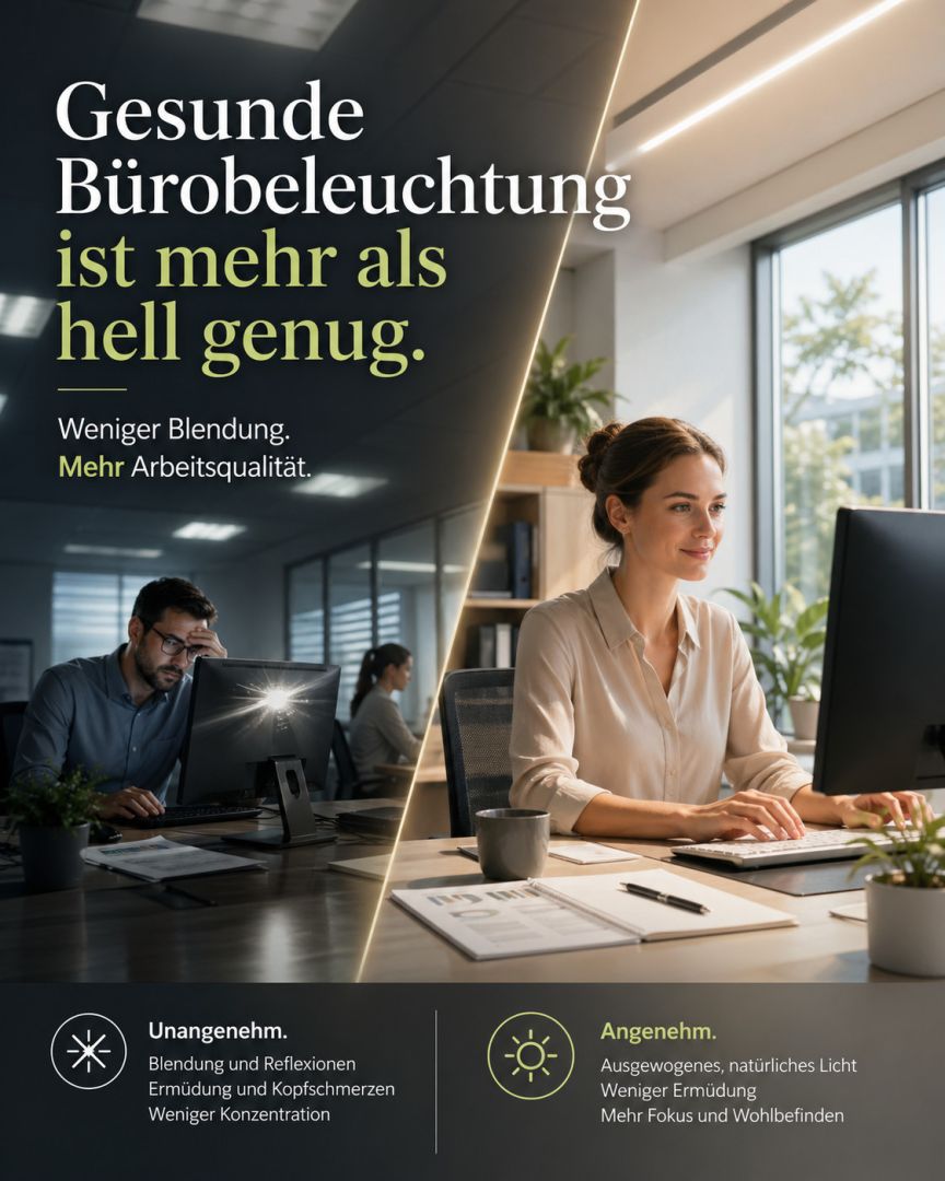 Bürobeleuchtung neu denken: Was moderne Arbeitsplätze wirklich brauchen – Basiswissen