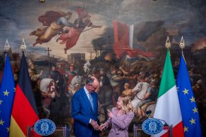 Bundeskanzler Merz trifft Italiens Ministerpräsidentin Meloni