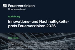 Bundesverband Feuerverzinken: Jetzt bewerben: Innovations- und Nachhaltigkeitspreis Feuerverzinken 2026