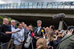 Bundesverkehrsminister Schnieder besucht Bonner Nordbrücke