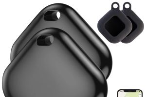 Callstel 2er-Set Gegenstandsfinder SGF-25, AirTag-zertifiziert, Wo ist?-App, IPX4 Case