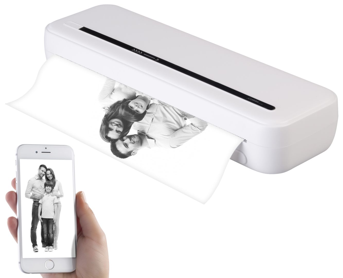 Callstel Mobiler Akku-Thermodrucker TD-300 mit 300 dpi, für Windows, Mac, iOS, Android