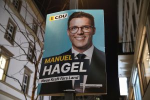 CDU-Plakat zur Landtagswahl in Baden-Württemberg mit Manuel Hagel (Archiv)