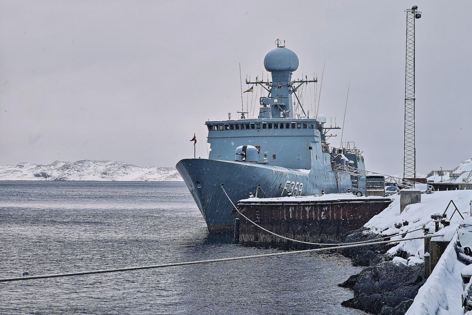 Dänisches Kriegsschiff in Grönland am 19.01.2026