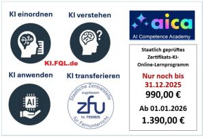 Das staatlich zertifizierte KI-Online-Lernprogramm hebt die Preise ab 1.1.2026 an