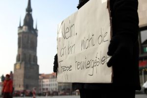 Demonstrantin gegen Gewalt an Frauen (Archiv)