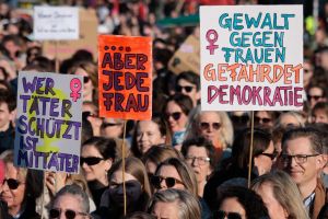 Demonstration gegen sexualisierte digitale Gewalt