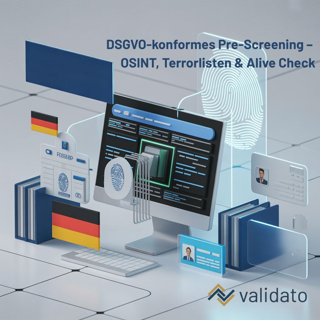 Der Bewerber Standard- Eintrittscheck in Deutschland – Sicherheit durch Terrorlisten, OSINT und Alive Check