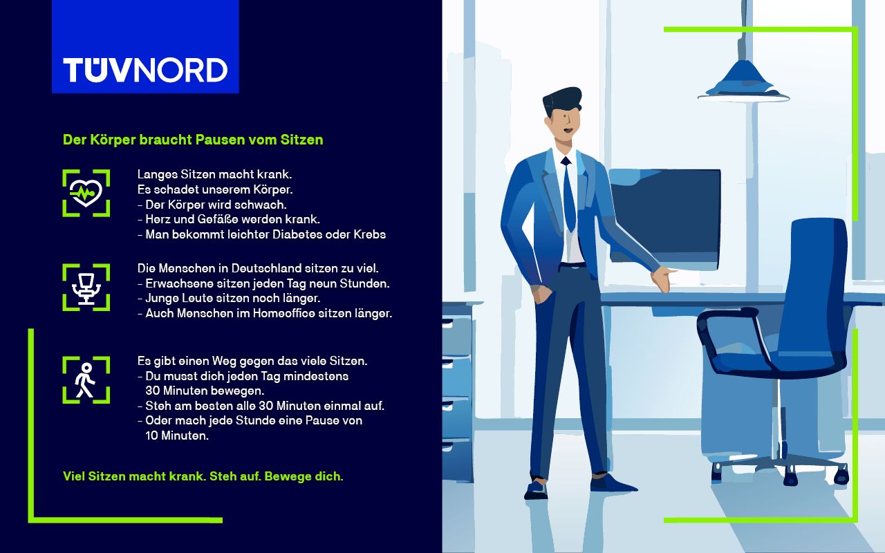 Der Körper braucht Pausen vom Sitzen