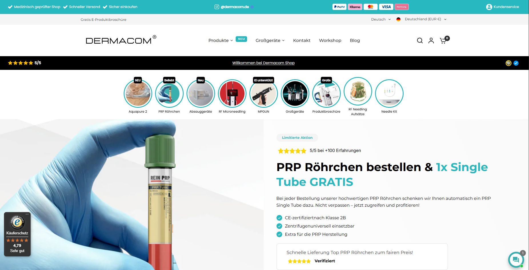 Dermacom Germany startet mit dem Online-Shop Dermacom Shop