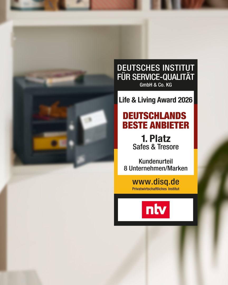 Die beliebtesten Tresore kommen 2026 erneut von Burg-Wächter