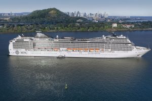 Die MSC Magnifica durchquerte während der World Cruise 2026 den Panamakanal