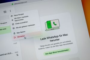 Die Web-Oberfläche von WhatsApp auf einem Computer