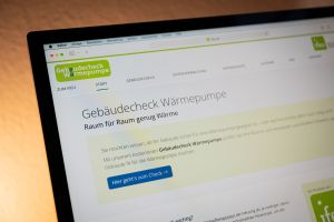 Die Webseite des «Gebäudecheck Wärmepumpe»